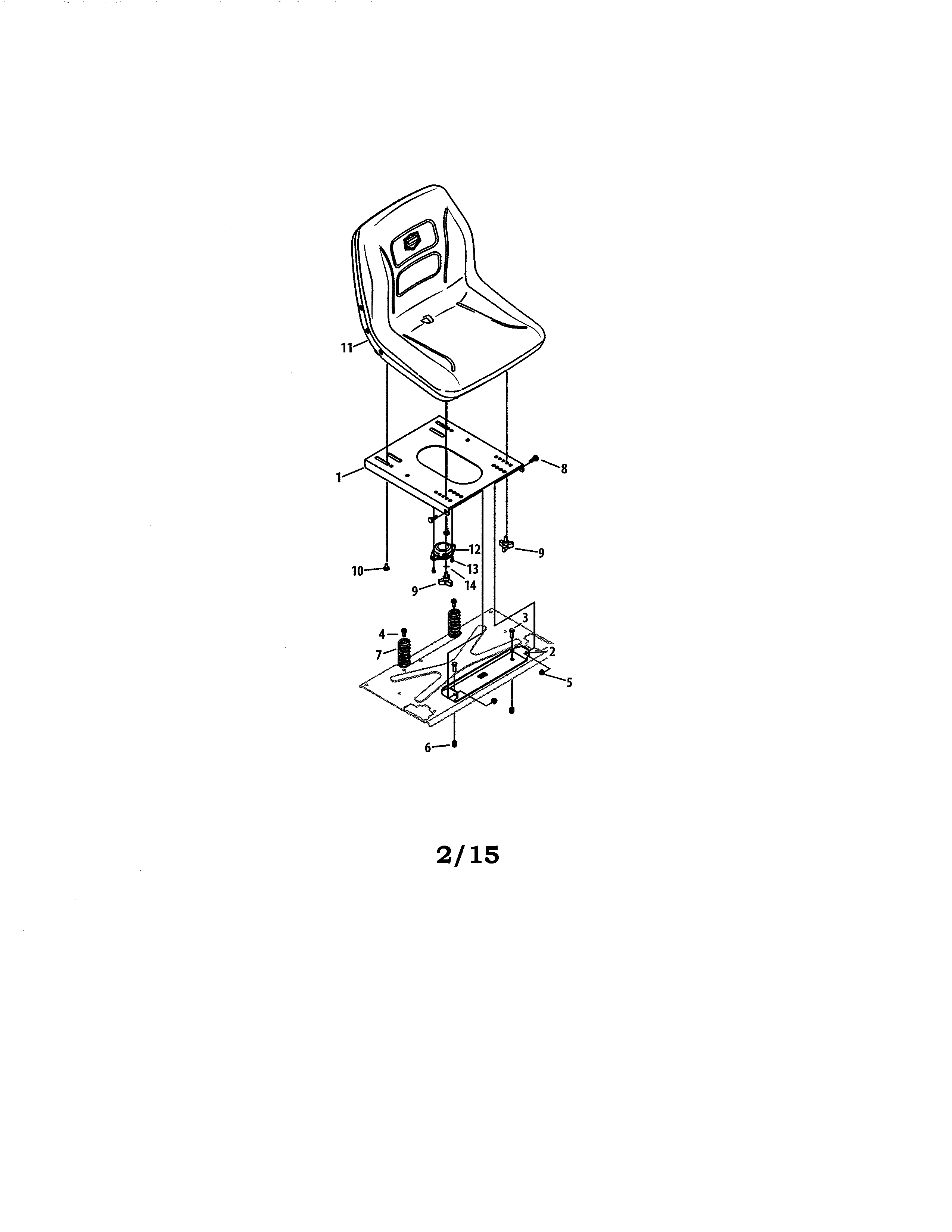 Seat Diagram and Parts List for 247204220  Craftsman Engine