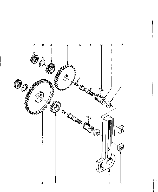 Quadrant Assembly Diagram and Parts List for 2894  Craftsman Lathe