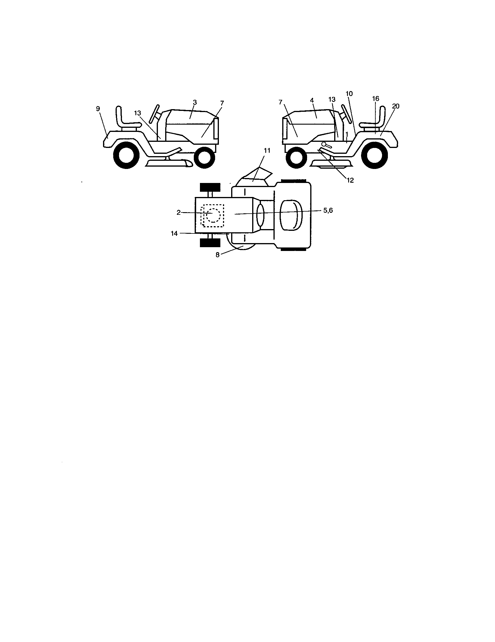 Decals Diagram and Parts List for 917272067  Craftsman Lawn Tractor