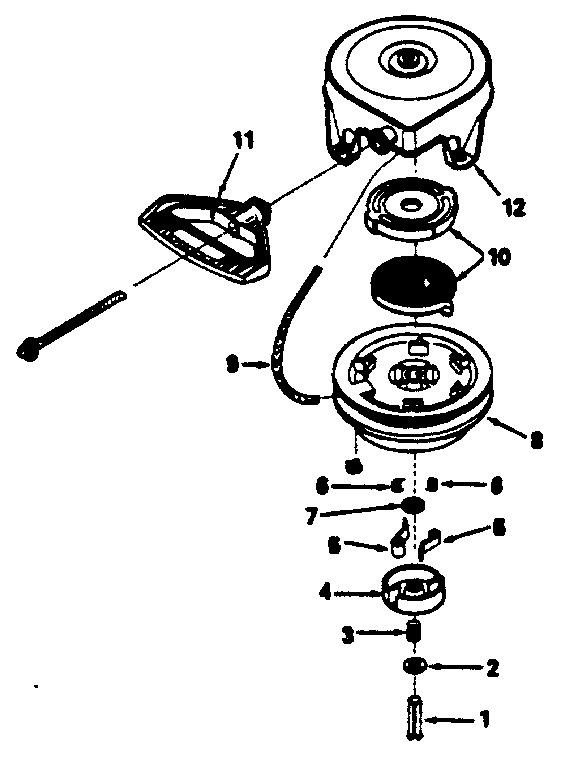 Rewind Starter No. 590630 Diagram and Parts List for 143796032  Craftsman Engine