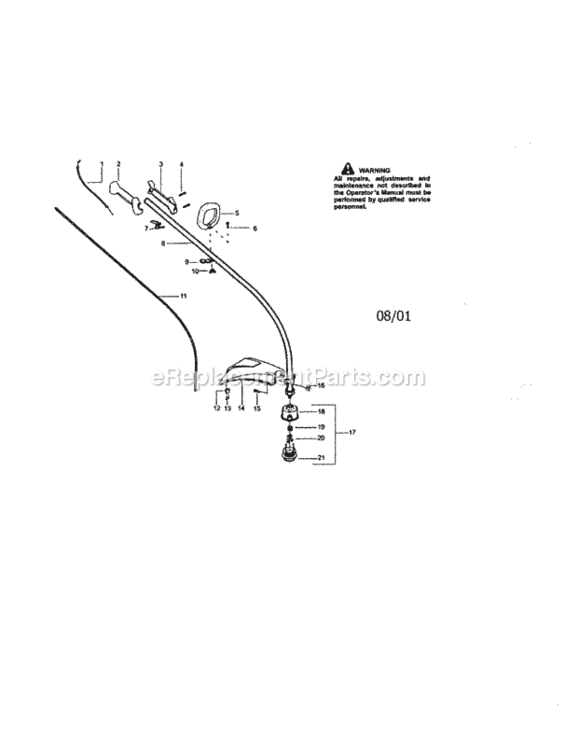 Page A Diagram and Parts List for 944511460  Craftsman Trimmer