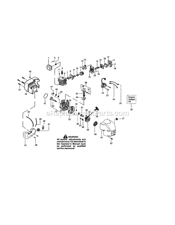 Page B Diagram and Parts List for 944511463  Craftsman Trimmer