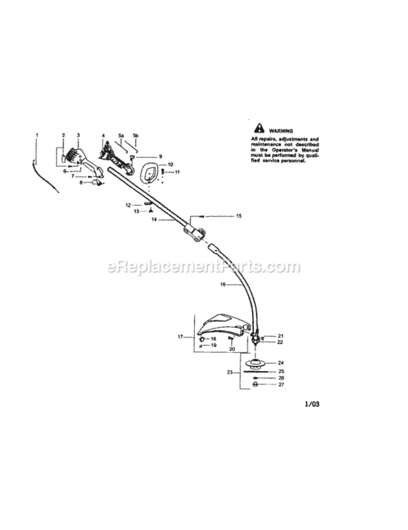 Page A Diagram and Parts List for 944511560  Craftsman Trimmer