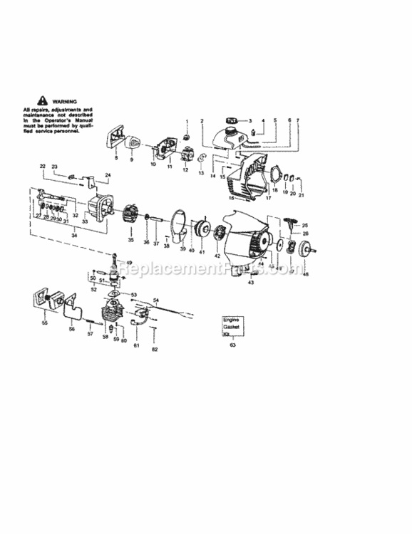 Page B Diagram and Parts List for 944511561  Craftsman Trimmer