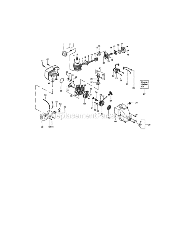Page B Diagram and Parts List for 944512550  Craftsman Trimmer