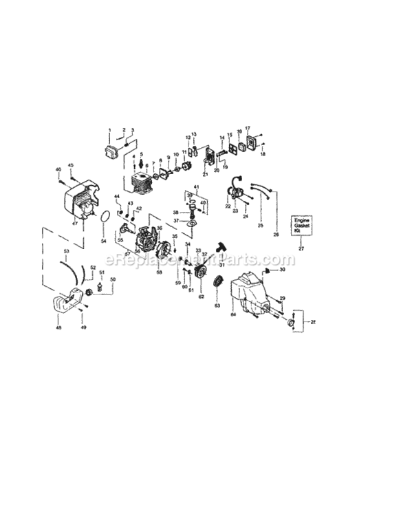 Page B Diagram and Parts List for 944512551  Craftsman Trimmer