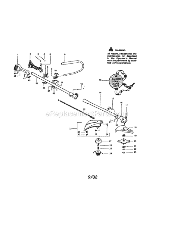 Page A Diagram and Parts List for 944512560  Craftsman Trimmer