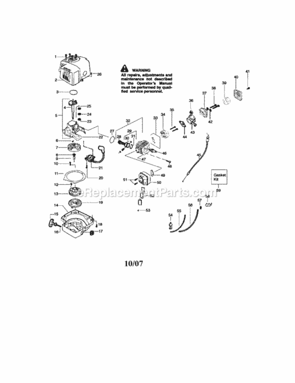 Page A Diagram and Parts List for 944514322  Craftsman Hedge Trimmer
