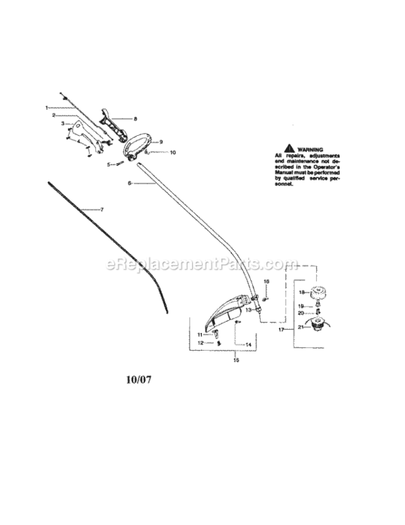 Page A Diagram and Parts List for 944514360  Craftsman Trimmer