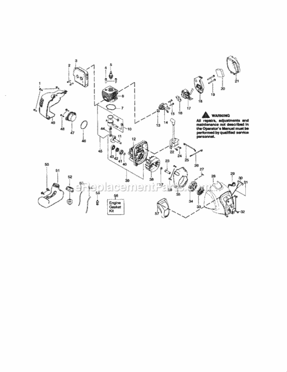Page B Diagram and Parts List for 944514460  Craftsman Trimmer