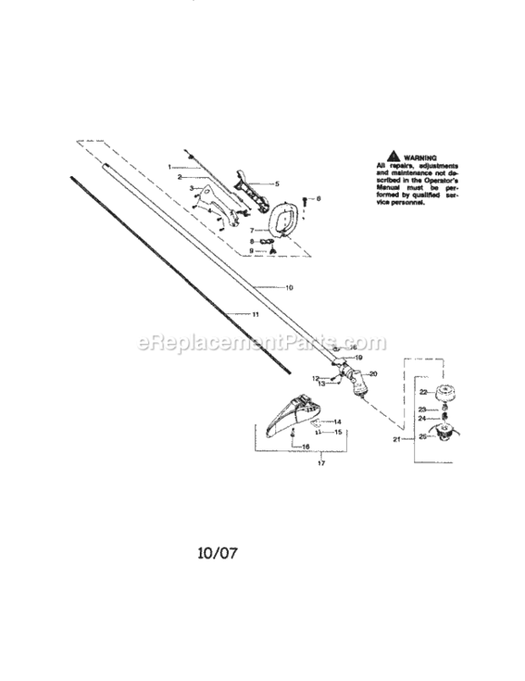 Page A Diagram and Parts List for 944514550  Craftsman Trimmer