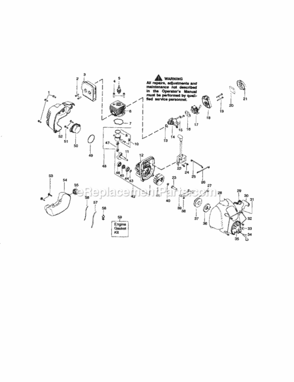 Page B Diagram and Parts List for 944514550  Craftsman Trimmer