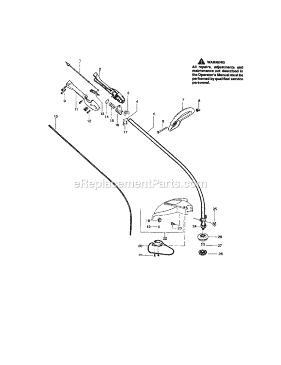 Page A Diagram and Parts List for 944515460  Craftsman Trimmer