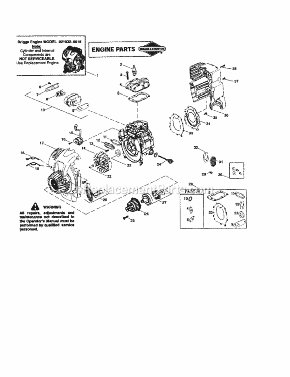 Page B Diagram and Parts List for 944515581  Craftsman Trimmer