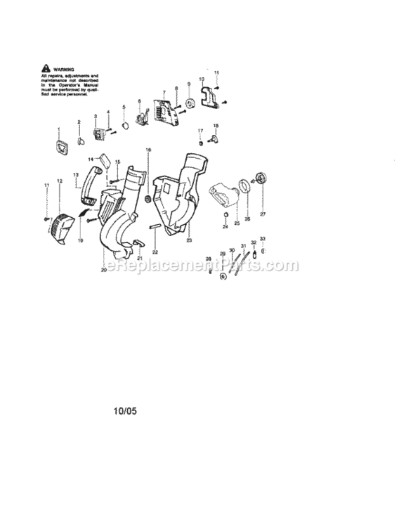 Page A Diagram and Parts List for 944515740  Craftsman Leaf Blower / Vacuum