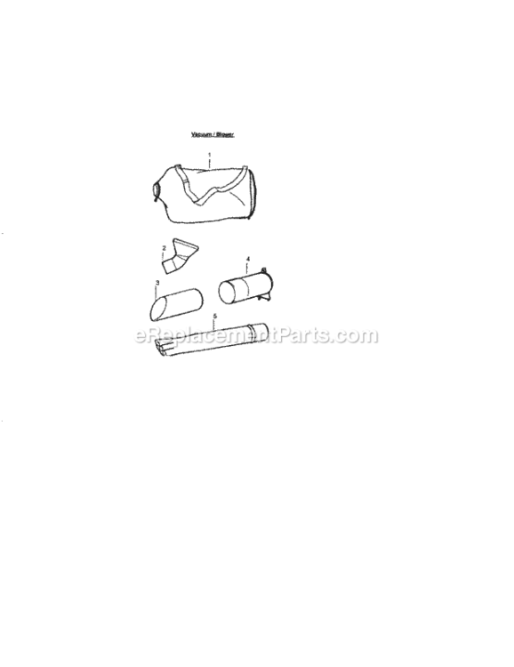 Page C Diagram and Parts List for 944515740  Craftsman Leaf Blower / Vacuum