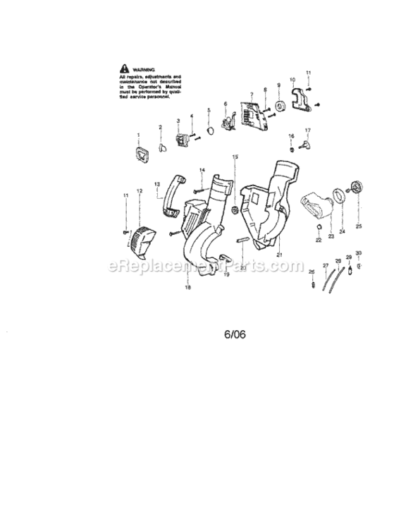 Page A Diagram and Parts List for 944515741  Craftsman Leaf Blower / Vacuum