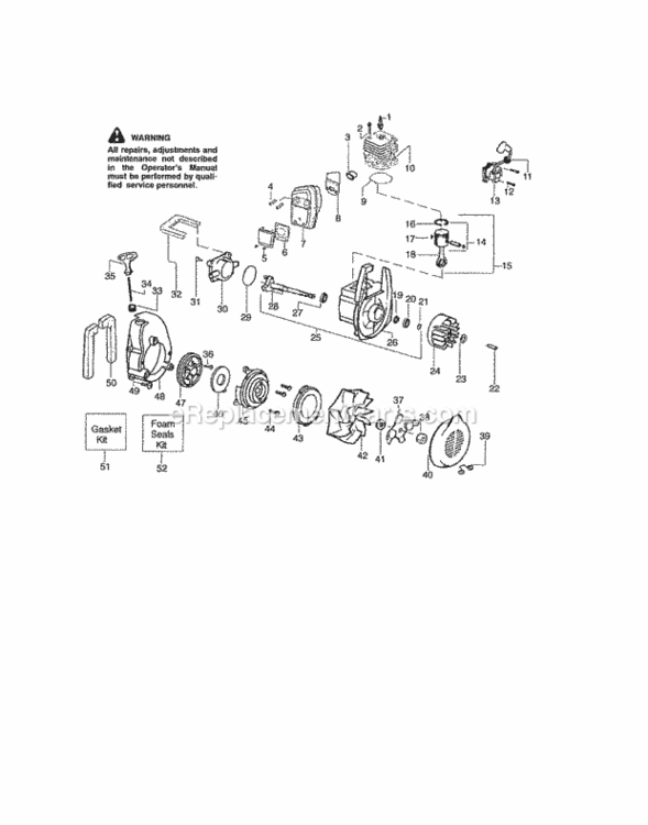 Page B Diagram and Parts List for 944515743  Craftsman Leaf Blower / Vacuum