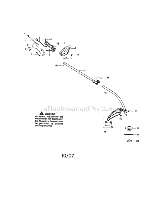 Page A Diagram and Parts List for 944516560  Craftsman Trimmer
