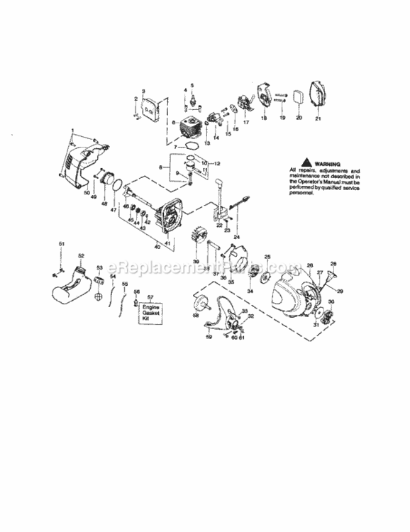 Page B Diagram and Parts List for 944516560  Craftsman Trimmer