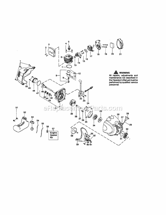 Page B Diagram and Parts List for 944516561  Craftsman Trimmer