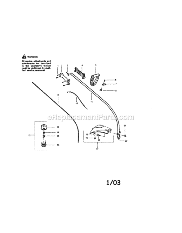 Page A Diagram and Parts List for 944517361  Craftsman Trimmer