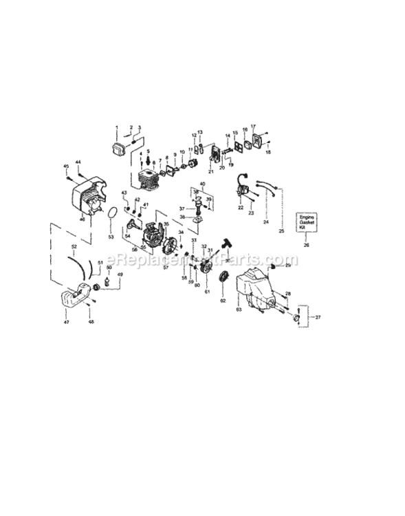 Page B Diagram and Parts List for 944517361  Craftsman Trimmer