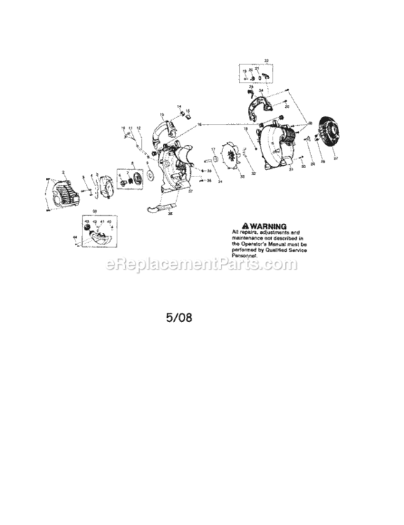 Page A Diagram and Parts List for 944518250  Craftsman Leaf Blower / Vacuum