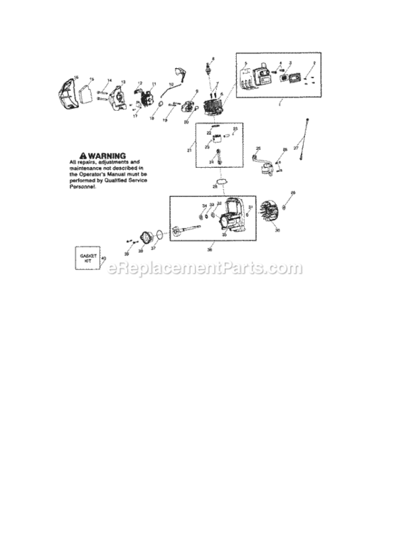 Page B Diagram and Parts List for 944518250  Craftsman Leaf Blower / Vacuum