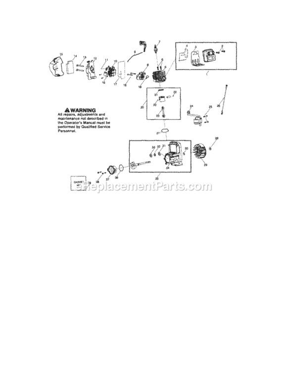 Page B Diagram and Parts List for 944518252  Craftsman Leaf Blower / Vacuum
