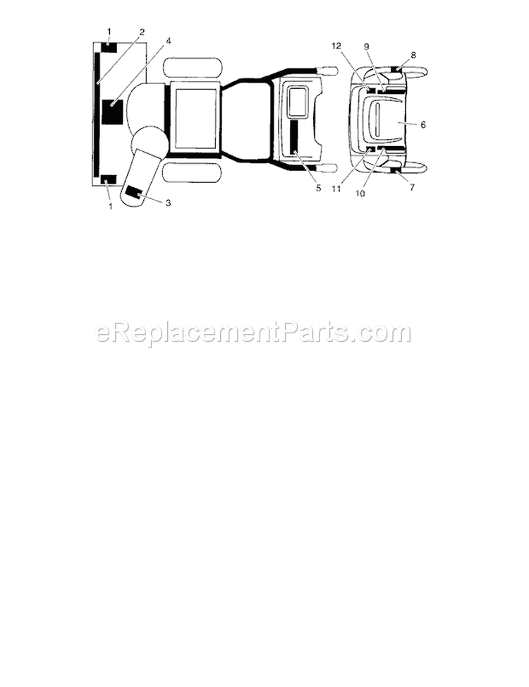 Decals Diagram and Parts List for 944524593  Craftsman Snow Blower