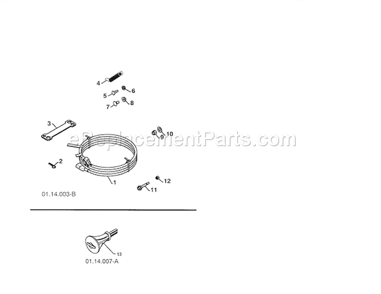 Bag Of Parts Diagram and Parts List for 944528117  Craftsman Snow Blower