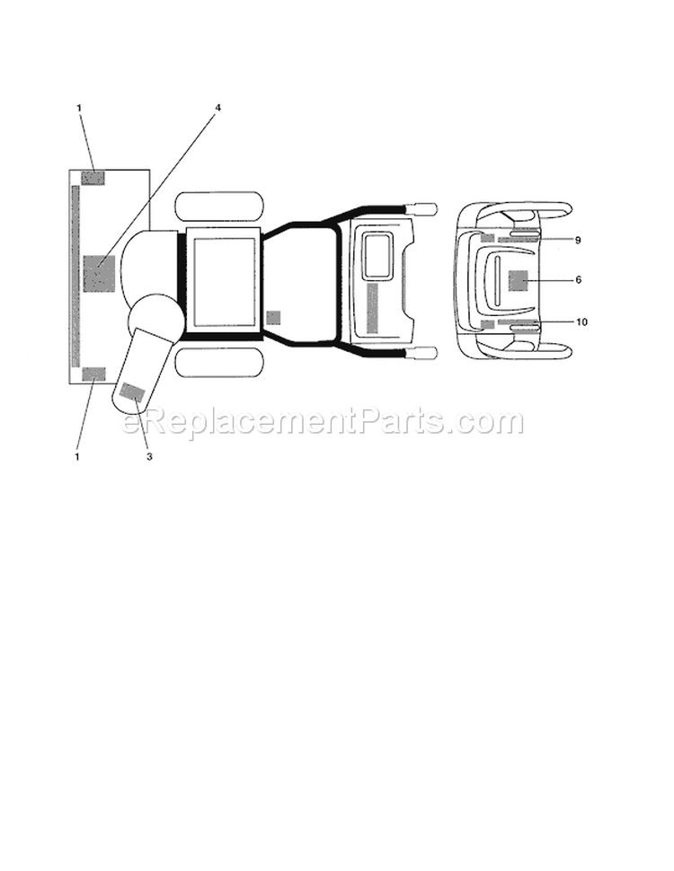 Decals Diagram and Parts List for 944528117  Craftsman Snow Blower