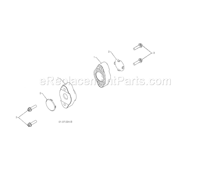 Auger Bearing Diagram and Parts List for 944528117  Craftsman Snow Blower
