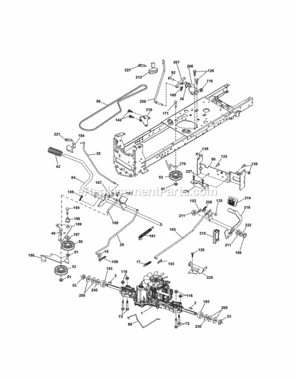 Page C Diagram and Parts List for 944603620  Craftsman Lawn Tractor