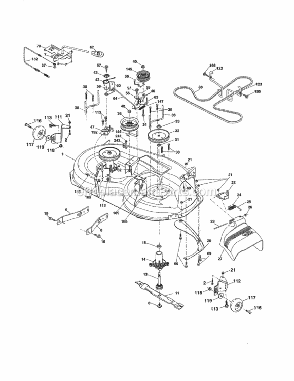 Page G Diagram and Parts List for 944603620  Craftsman Lawn Tractor