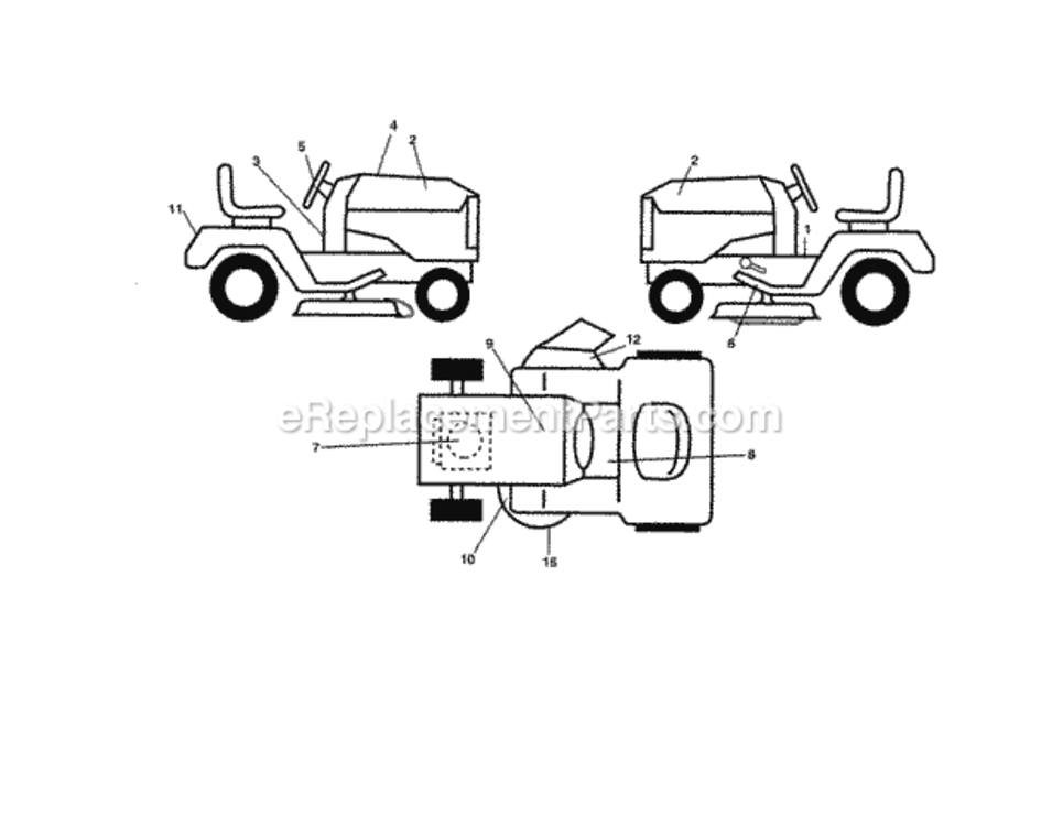 Page I Diagram and Parts List for 944603620  Craftsman Lawn Tractor