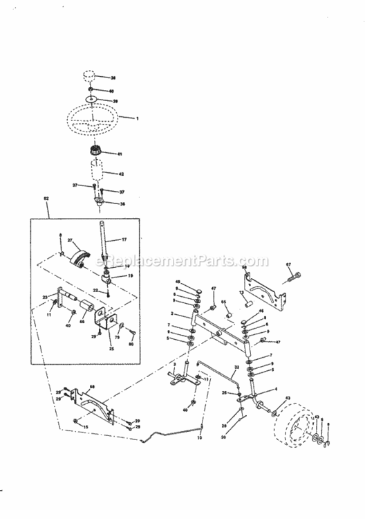 Page C Diagram and Parts List for 944609040  Craftsman Lawn Tractor