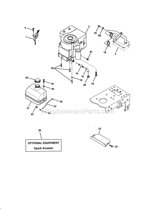 Page G Diagram and Parts List for 944609040  Craftsman Lawn Tractor