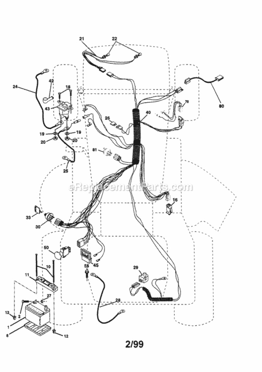 Page A Diagram and Parts List for 944609810  Craftsman Lawn Tractor