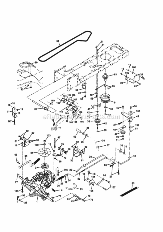 Page C Diagram and Parts List for 944609810  Craftsman Lawn Tractor