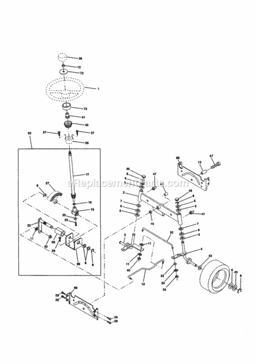 Page D Diagram and Parts List for 944609810  Craftsman Lawn Tractor