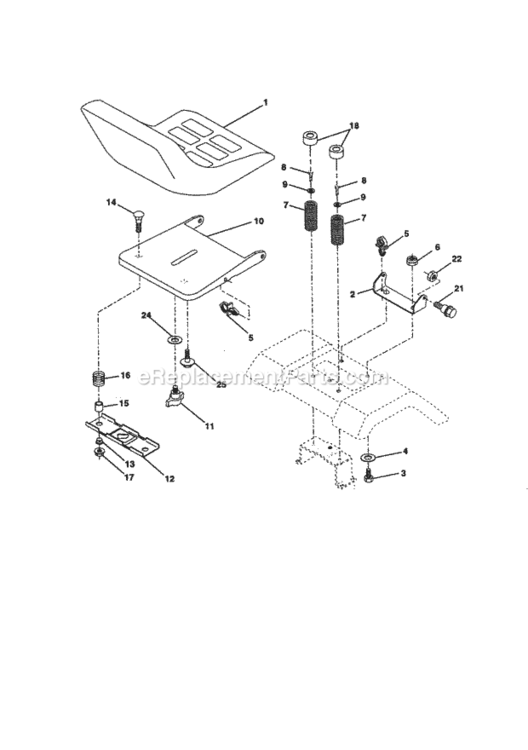 Page E Diagram and Parts List for 944609810  Craftsman Lawn Tractor