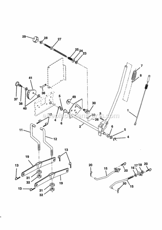 Page I Diagram and Parts List for 944609810  Craftsman Lawn Tractor