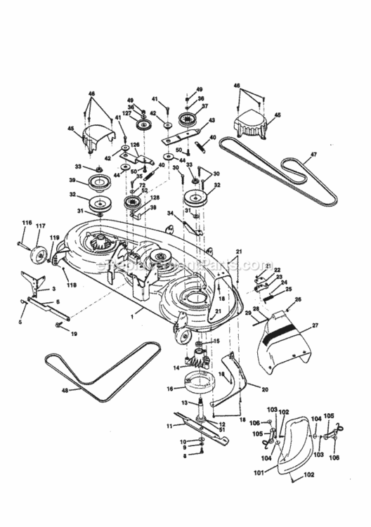 Page H Diagram and Parts List for 944609900  Craftsman Lawn Tractor