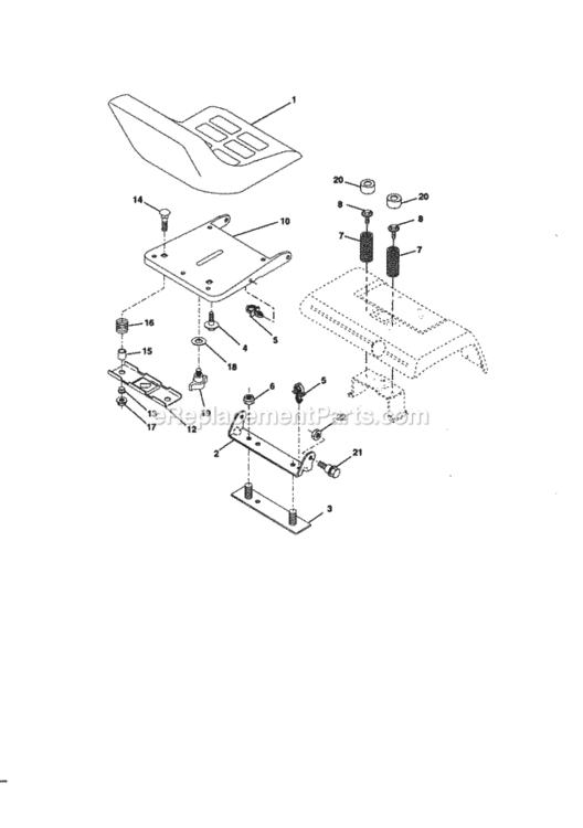 Page F Diagram and Parts List for 944609940  Craftsman Lawn Tractor