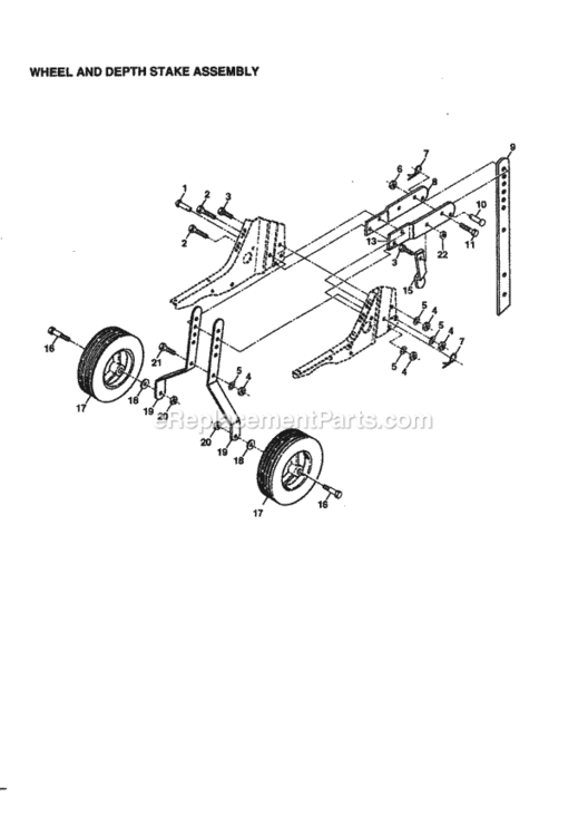 Page C Diagram and Parts List for 944629540  Craftsman Tiller