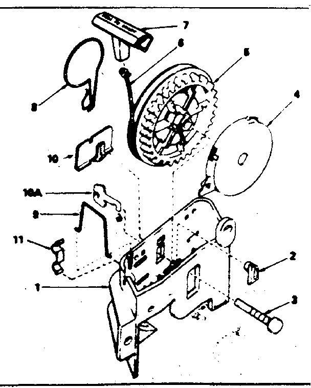 Rewind Starter Diagram and Parts List for 143354242  Craftsman Engine