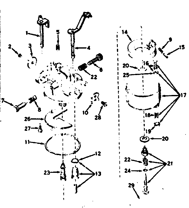 Carburetor Diagram and Parts List for 143546022  Craftsman Engine