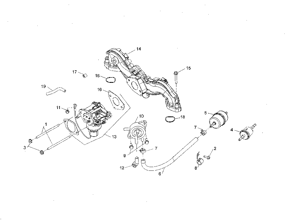 Fuel system Diagram and Parts List for 96042022000  Craftsman Lawn Tractor